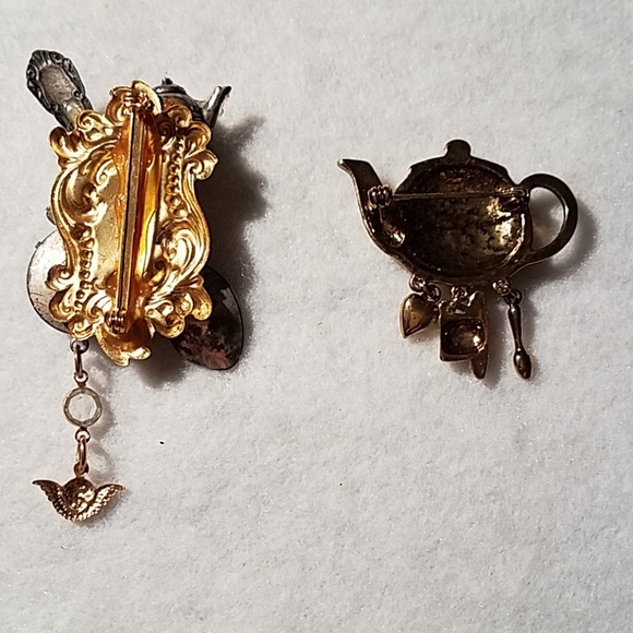 Set of Two Tea Time Brooches - Picture 4 of 4
